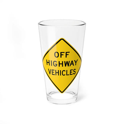 MUTCD-CA SW47 (California) (Road Sign) Pint Glass 16oz 16oz - Go Mug Yourself