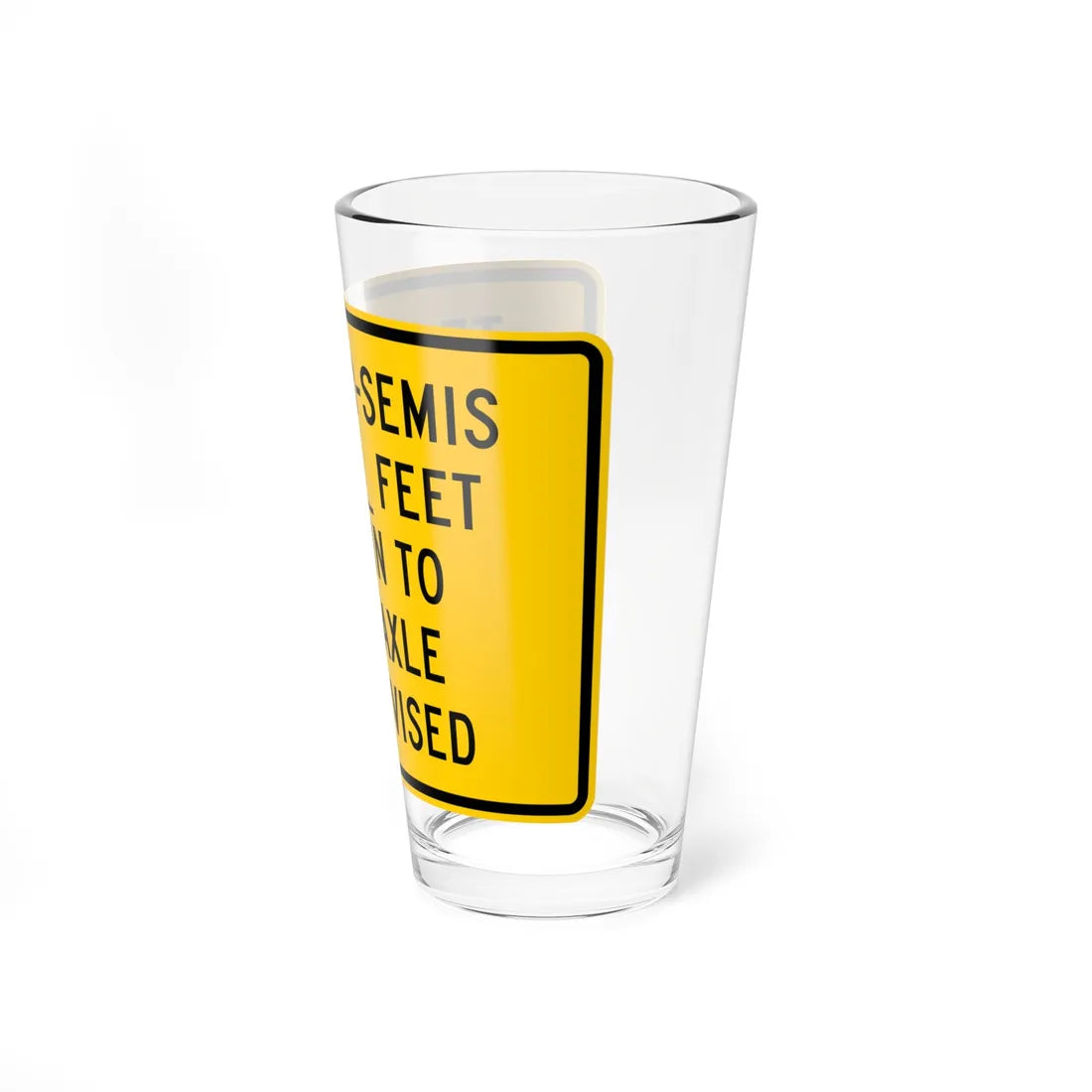 MUTCD-CA SW48 (California) (Road Sign) Pint Glass 16oz - Go Mug Yourself