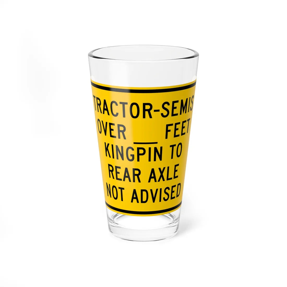 MUTCD-CA SW48 (California) (Road Sign) Pint Glass 16oz - Go Mug Yourself