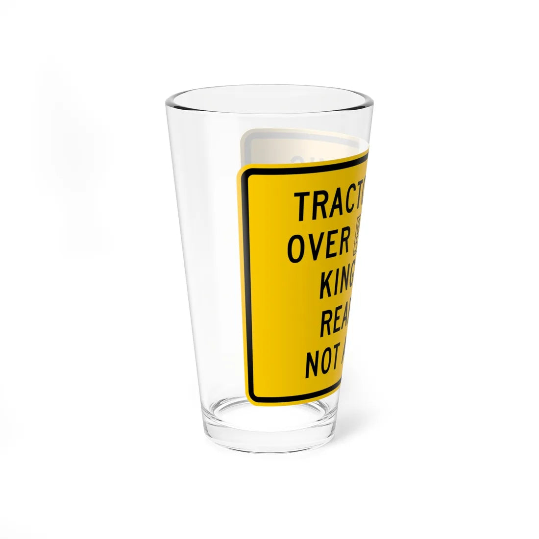 MUTCD-CA SW48 open text (California) (Road Sign) Pint Glass 16oz - Go Mug Yourself