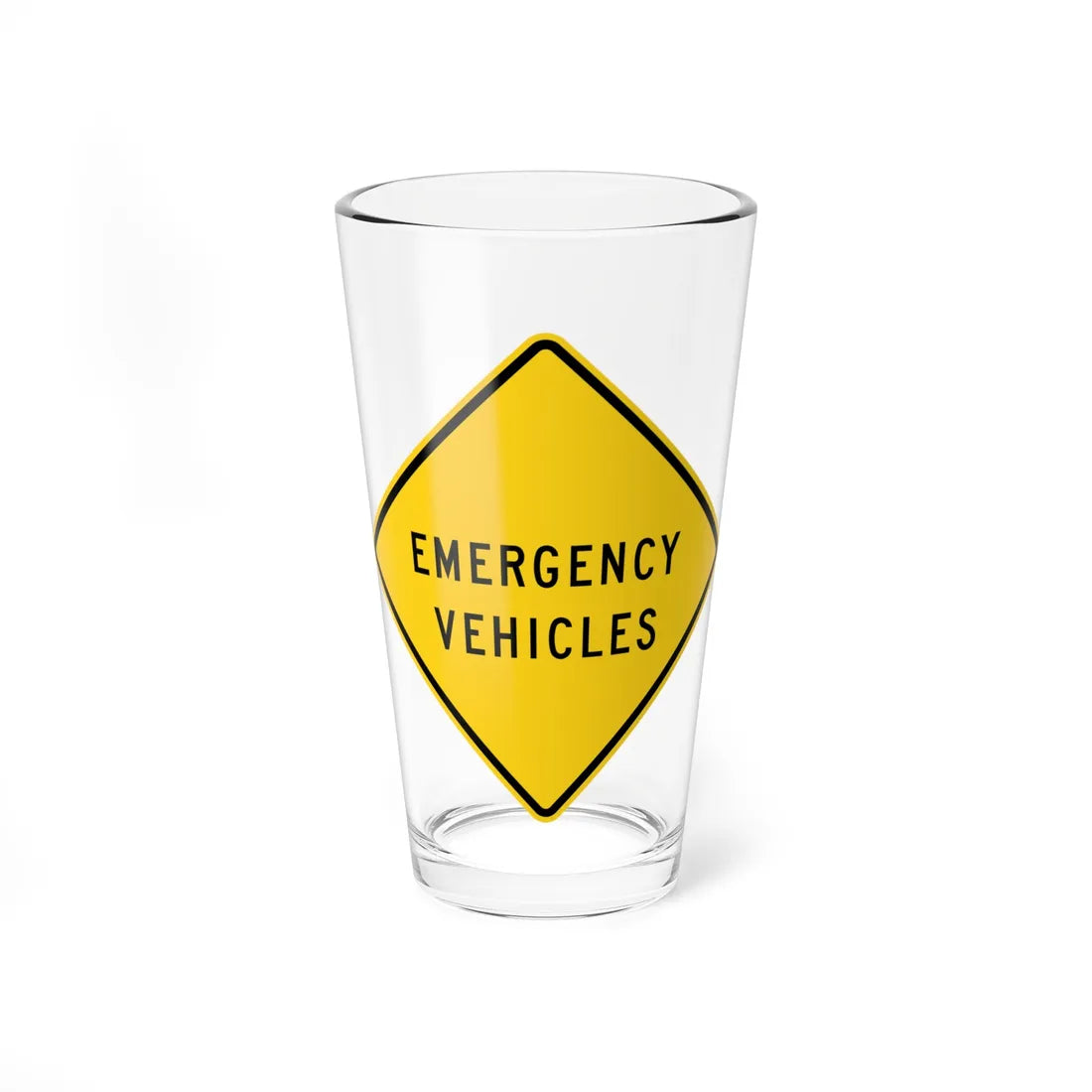 MUTCD-CA SW52 (California) (Road Sign) Pint Glass 16oz 16oz - Go Mug Yourself