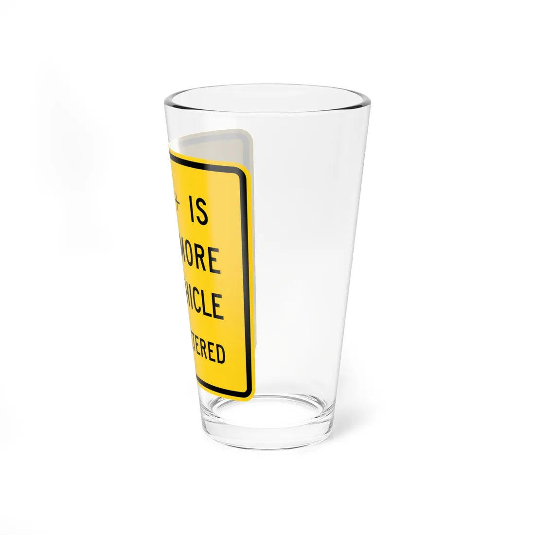 MUTCD-CA SW54C (California) (Road Sign) Pint Glass 16oz - Go Mug Yourself