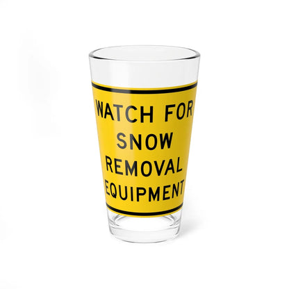 MUTCD-CA SW58 (California) (Road Sign) Pint Glass 16oz 16oz - Go Mug Yourself
