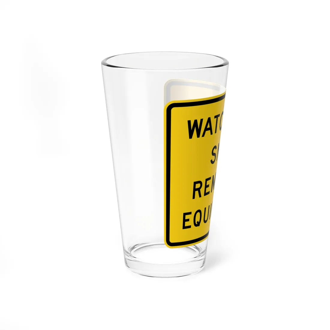 MUTCD-CA SW58 (California) (Road Sign) Pint Glass 16oz - Go Mug Yourself