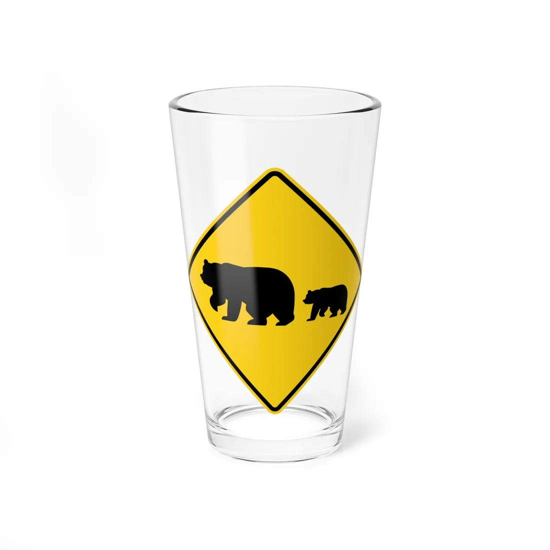 MUTCD-CA SW59 (California) (Road Sign) Pint Glass 16oz 16oz - Go Mug Yourself