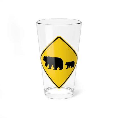 MUTCD-CA SW59 (California) (Road Sign) Pint Glass 16oz 16oz - Go Mug Yourself