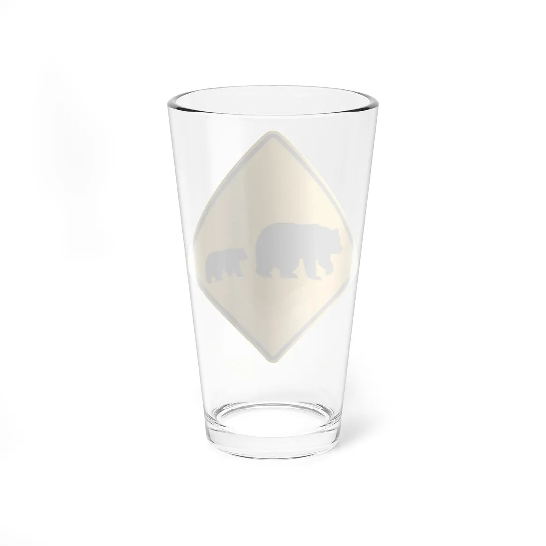 MUTCD-CA SW59 (California) (Road Sign) Pint Glass 16oz - Go Mug Yourself