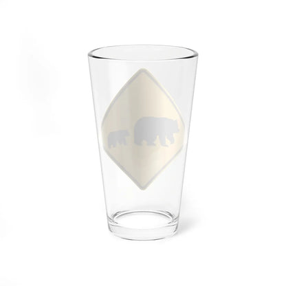 MUTCD-CA SW59 (California) (Road Sign) Pint Glass 16oz - Go Mug Yourself