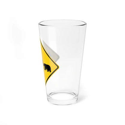 MUTCD-CA SW59 (California) (Road Sign) Pint Glass 16oz - Go Mug Yourself