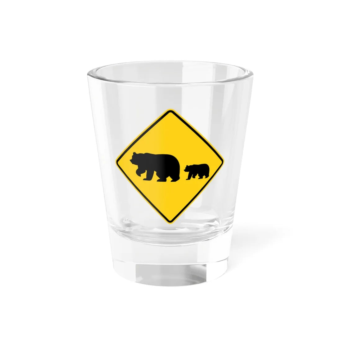 MUTCD-CA SW59 (California) (Road Sign) Shot Glass 1.5oz 1.5oz - Go Mug Yourself