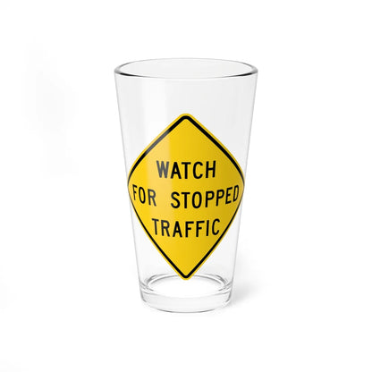 MUTCD-CA SW60 (California) (Road Sign) Pint Glass 16oz 16oz - Go Mug Yourself