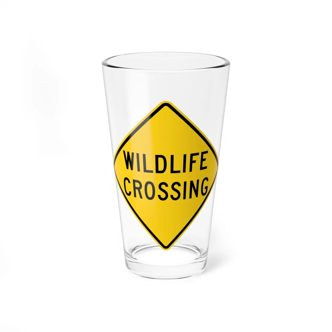 MUTCD-CA W11-23 (California) (Road Sign) Pint Glass 16oz 16oz - Go Mug Yourself