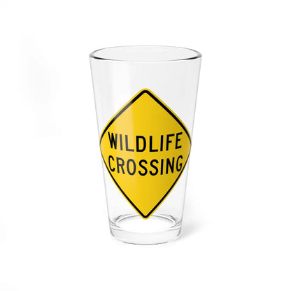 MUTCD-CA W11-23 (California) (Road Sign) Pint Glass 16oz 16oz - Go Mug Yourself