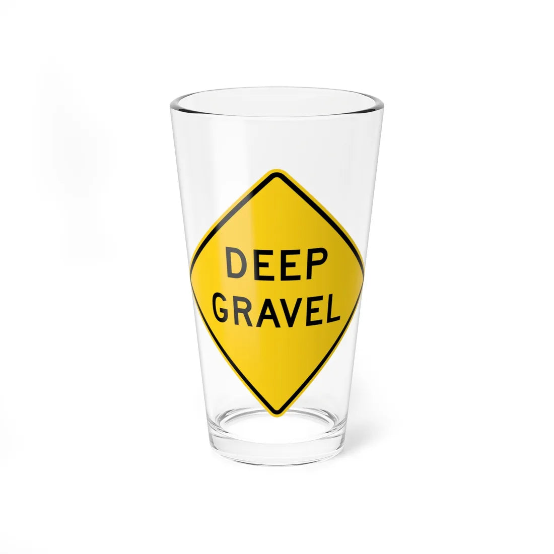 MUTCD-CA W30B (California) (Road Sign) Pint Glass 16oz 16oz - Go Mug Yourself