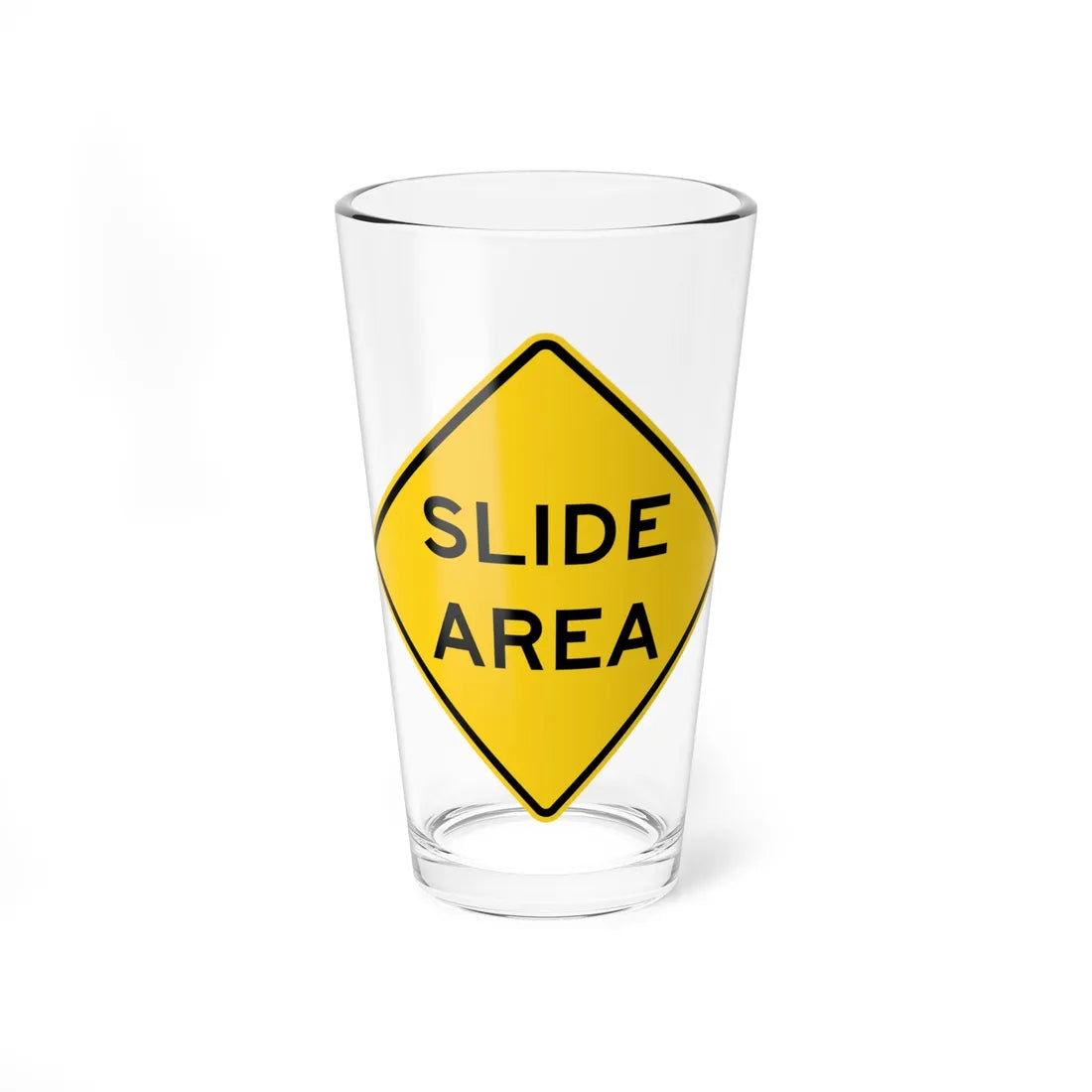 MUTCD-CA W38 (California) (Road Sign) Pint Glass 16oz 16oz - Go Mug Yourself
