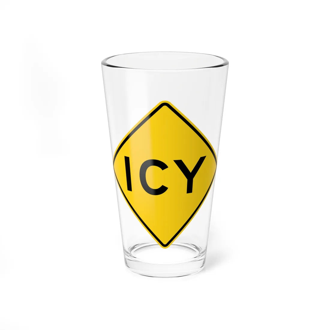 MUTCD-CA W43 (California) (Road Sign) Pint Glass 16oz 16oz - Go Mug Yourself