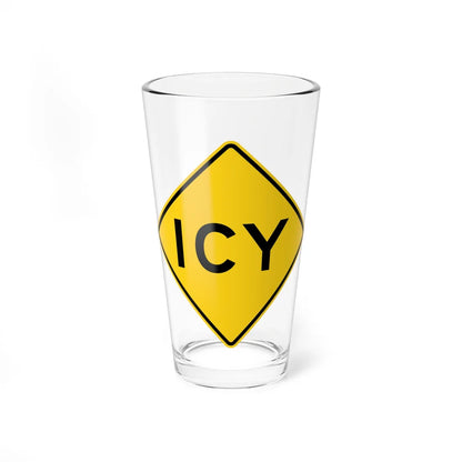 MUTCD-CA W43 (California) (Road Sign) Pint Glass 16oz 16oz - Go Mug Yourself