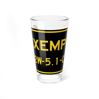 MUTCD-CA W46A (California) (Road Sign) Pint Glass 16oz 16oz - Go Mug Yourself