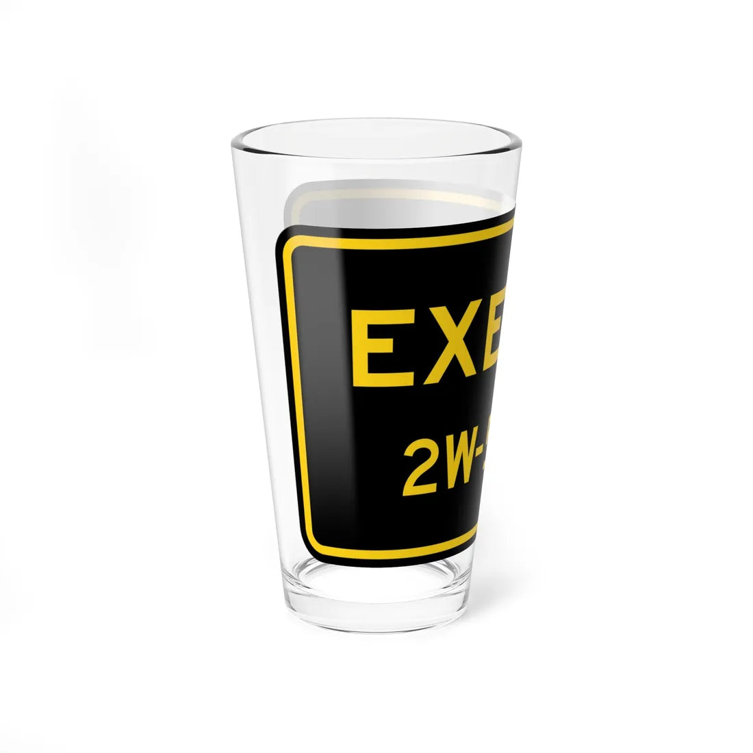 MUTCD-CA W46A (California) (Road Sign) Pint Glass 16oz - Go Mug Yourself