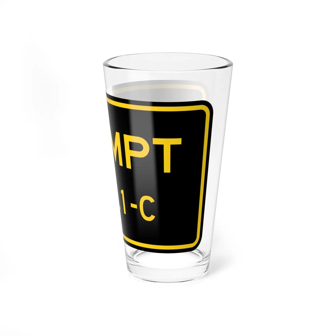 MUTCD-CA W46A (California) (Road Sign) Pint Glass 16oz - Go Mug Yourself