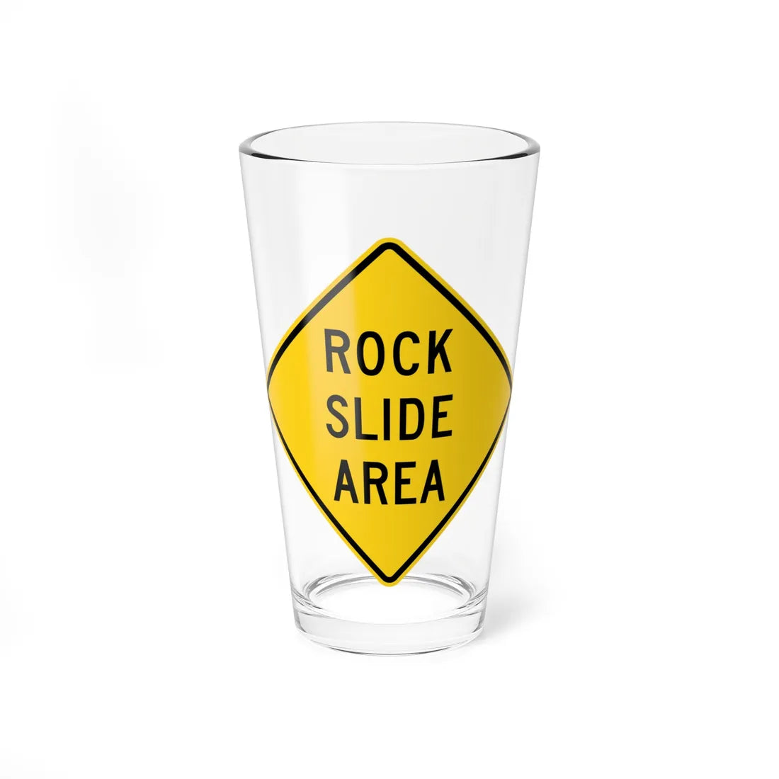MUTCD-CA W50 (California) (Road Sign) Pint Glass 16oz 16oz - Go Mug Yourself