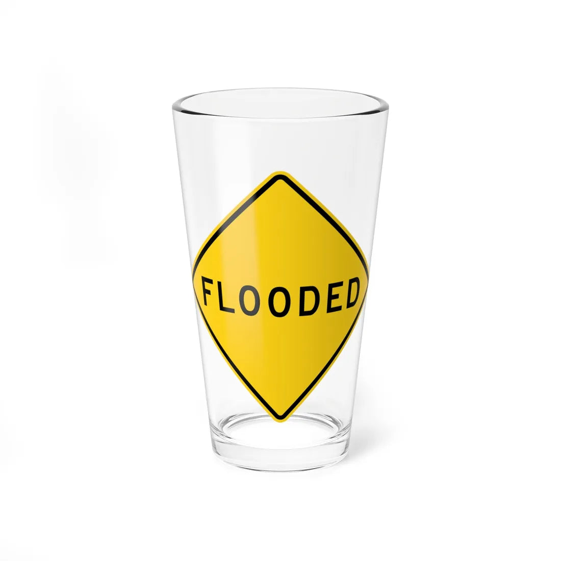 MUTCD-CA W55 (California) (Road Sign) Pint Glass 16oz - Go Mug Yourself