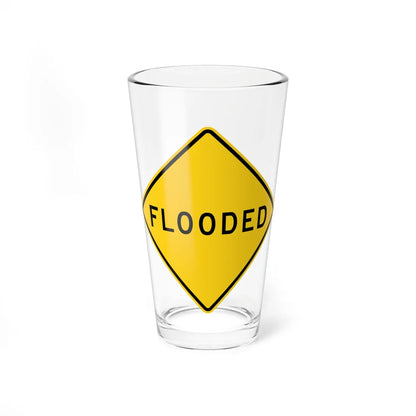 MUTCD-CA W55 (California) (Road Sign) Pint Glass 16oz - Go Mug Yourself