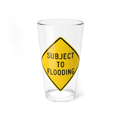 MUTCD-CA W55B (California) (Road Sign) Pint Glass 16oz 16oz - Go Mug Yourself