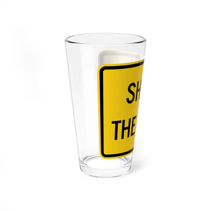 MUTCD-CA W79A (California) (Road Sign) Pint Glass 16oz - Go Mug Yourself