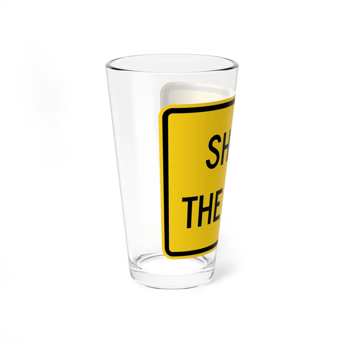MUTCD-CA W79A (California) (Road Sign) Pint Glass 16oz - Go Mug Yourself