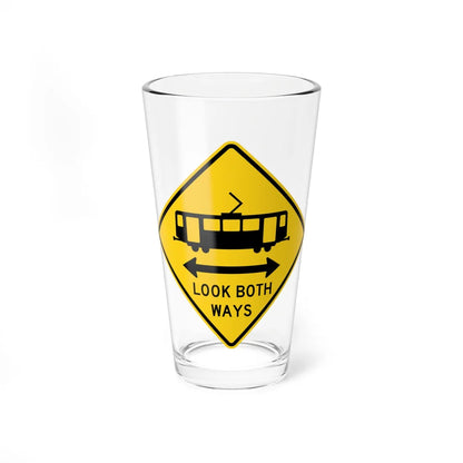 MUTCD-CA W82-1 (California) (Road Sign) Pint Glass 16oz - Go Mug Yourself