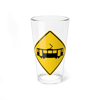 MUTCD-CA W82 (California) (Road Sign) Pint Glass 16oz 16oz - Go Mug Yourself