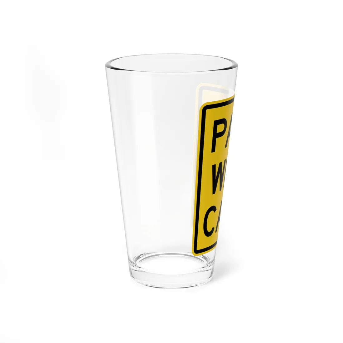 MUTCD-CA W83 (California) (Road Sign) Pint Glass 16oz - Go Mug Yourself