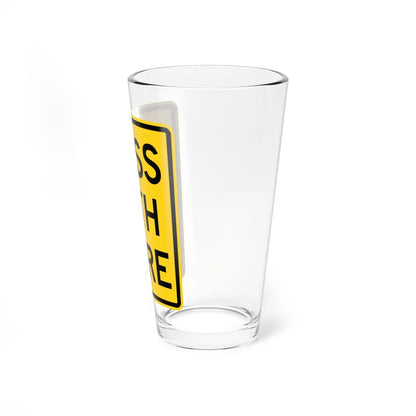MUTCD-CA W83 (California) (Road Sign) Pint Glass 16oz - Go Mug Yourself