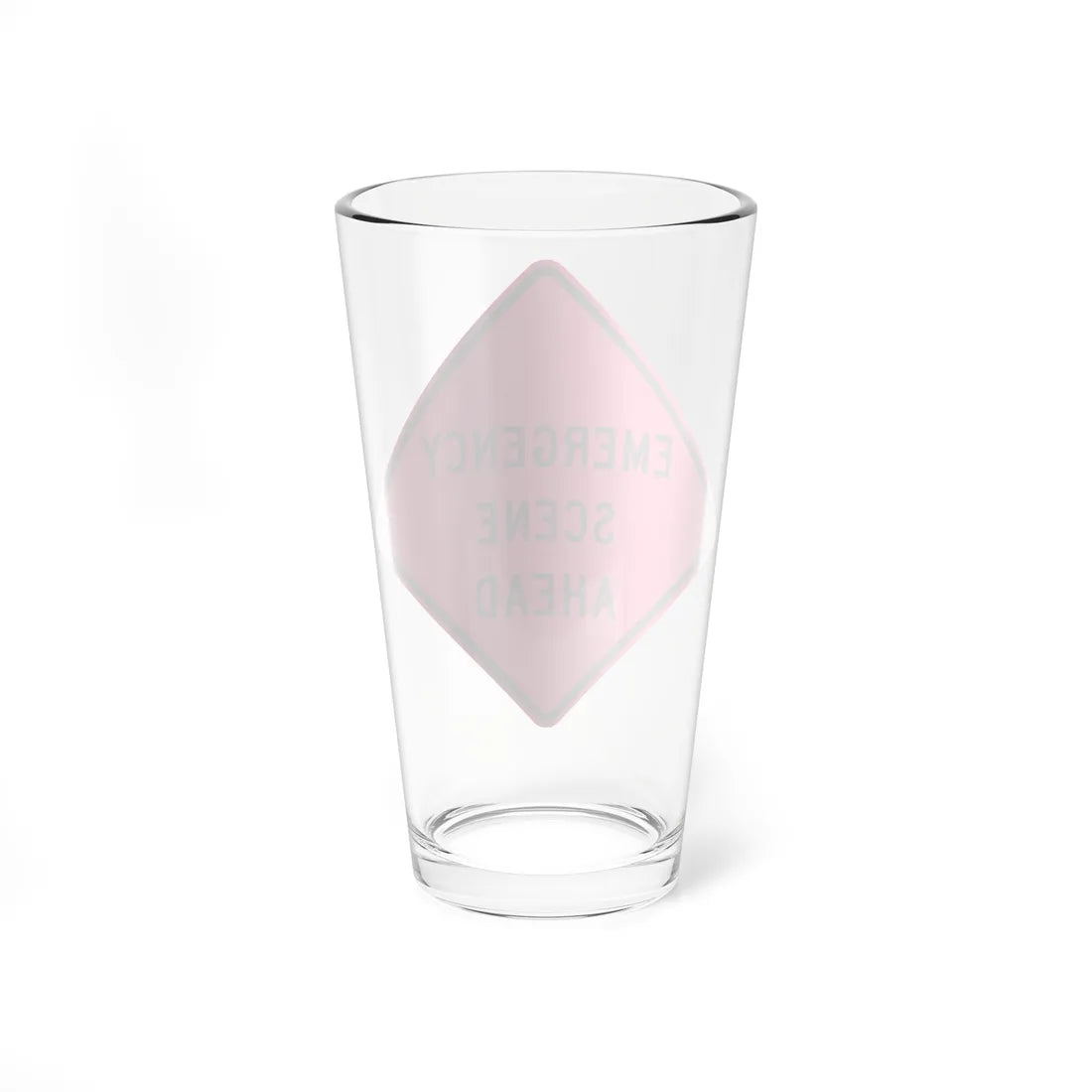 MUTCD-CA W90 (California) (Road Sign) Pint Glass 16oz - Go Mug Yourself