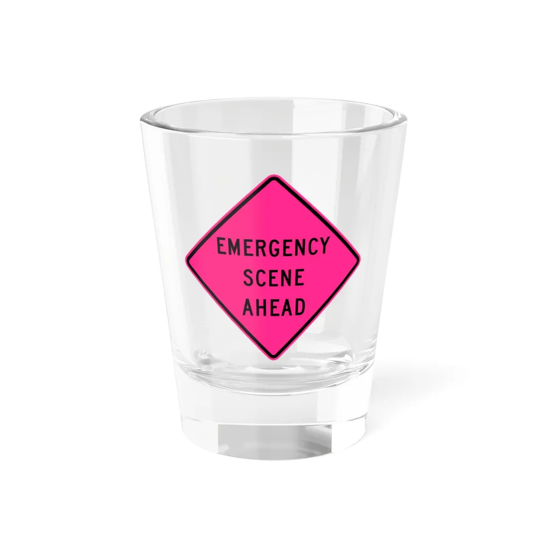MUTCD-CA W90 (California) (Road Sign) Shot Glass 1.5oz - Go Mug Yourself