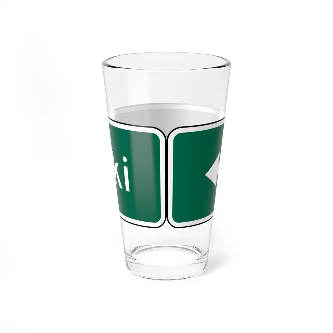 MUTCD D1-1 (New York) (Road Sign) Pint Glass 16oz - Go Mug Yourself