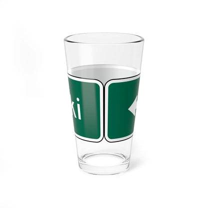 MUTCD D1-1 (New York) (Road Sign) Pint Glass 16oz - Go Mug Yourself