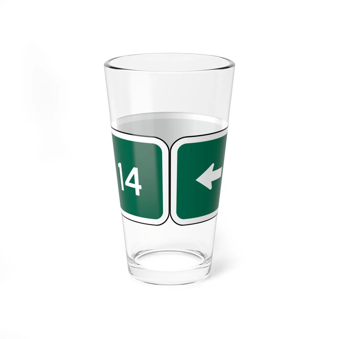 MUTCD D1-1a (New York) (Road Sign) Pint Glass 16oz - Go Mug Yourself