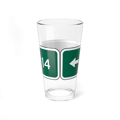 MUTCD D1-1a (New York) (Road Sign) Pint Glass 16oz - Go Mug Yourself