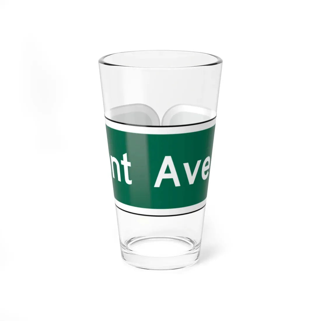 MUTCD D1-1d (New York) (Road Sign) Pint Glass 16oz 16oz - Go Mug Yourself