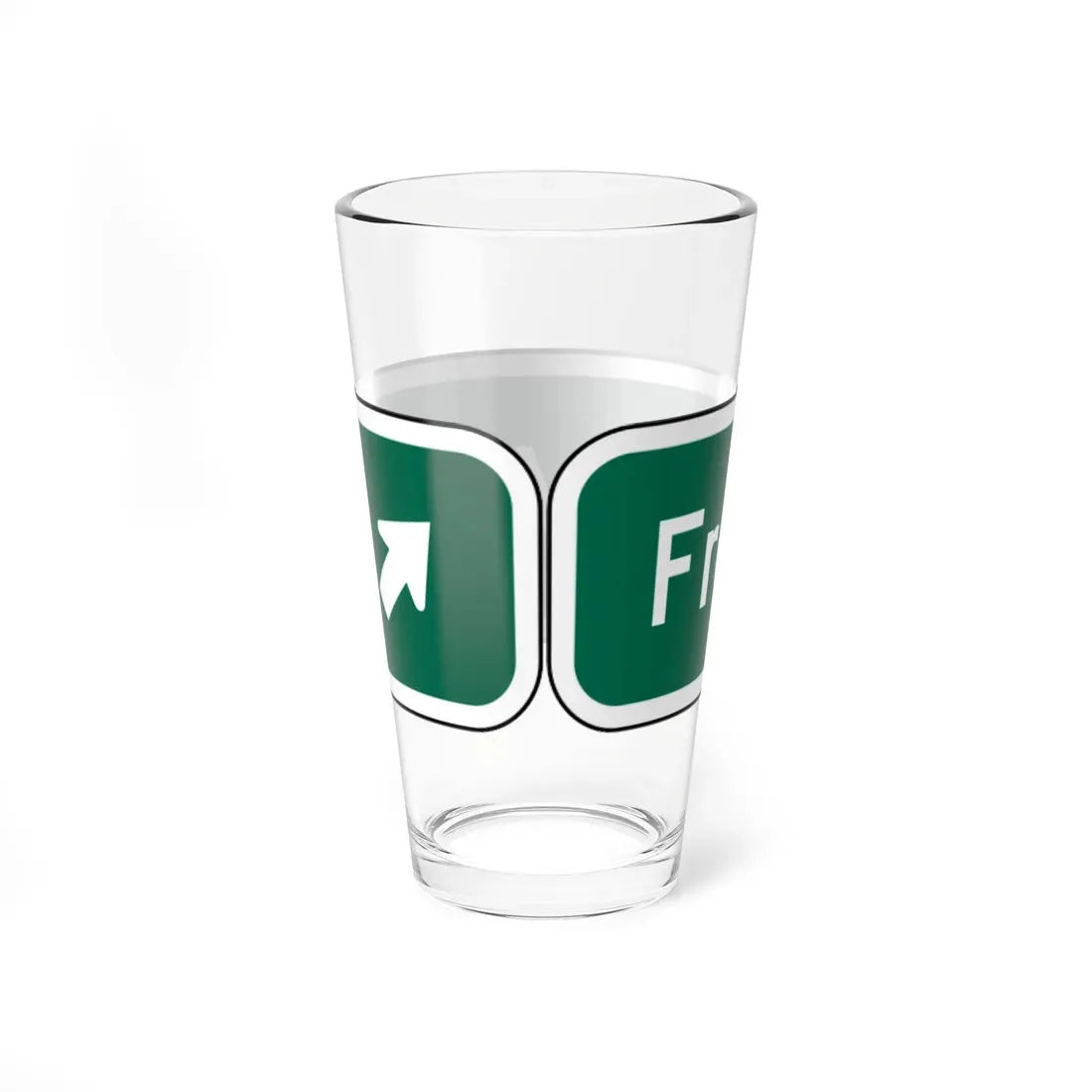 MUTCD D1-1d (New York) (Road Sign) Pint Glass 16oz - Go Mug Yourself
