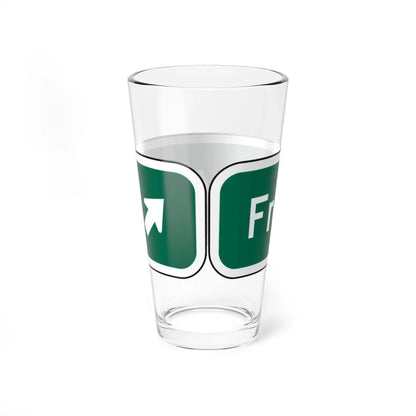 MUTCD D1-1d (New York) (Road Sign) Pint Glass 16oz - Go Mug Yourself