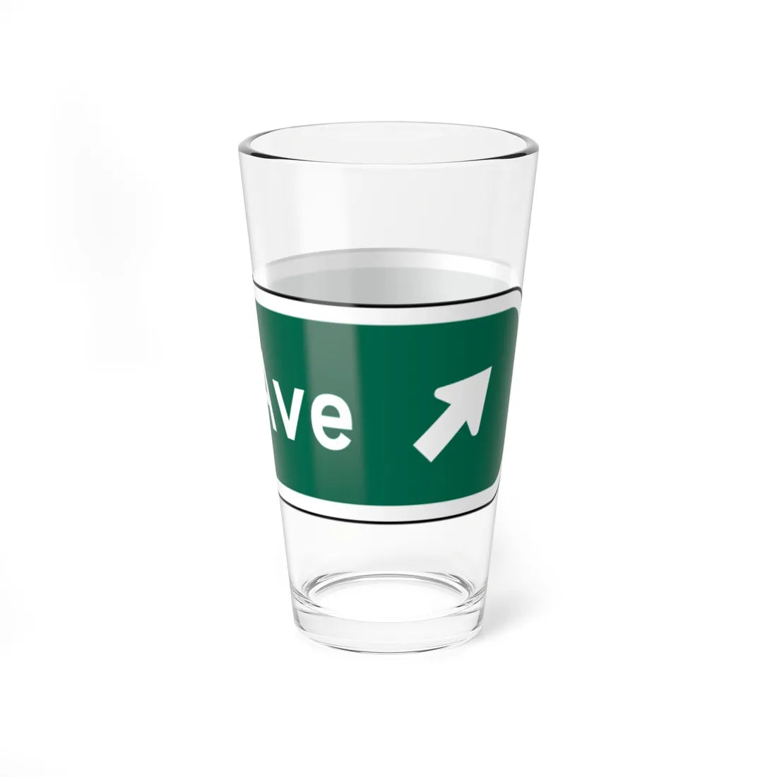 MUTCD D1-1d (New York) (Road Sign) Pint Glss 16oz - Go Mug Yourself