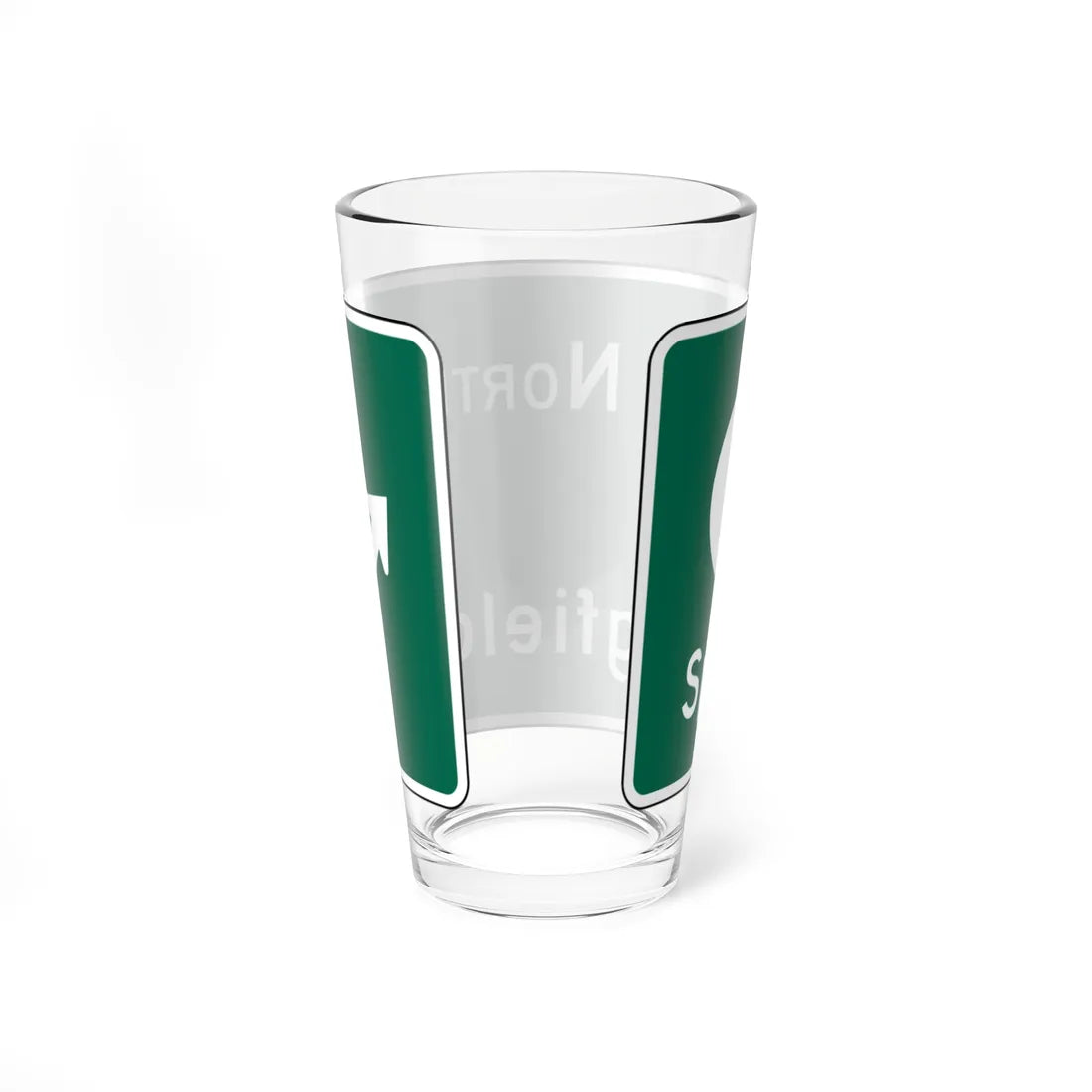 MUTCD D1-1e (New Jersey) (Road Sign) Pint Glass 16oz - Go Mug Yourself