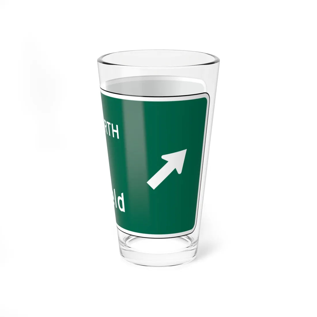 MUTCD D1-1e (New Jersey) (Road Sign) Pint Glass 16oz - Go Mug Yourself