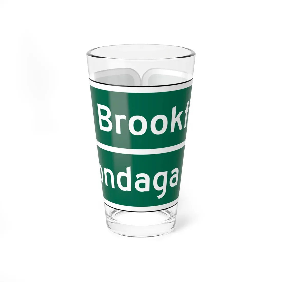 MUTCD D1-2 (New York) (Road Sign) Pint Glass 16oz 16oz - Go Mug Yourself