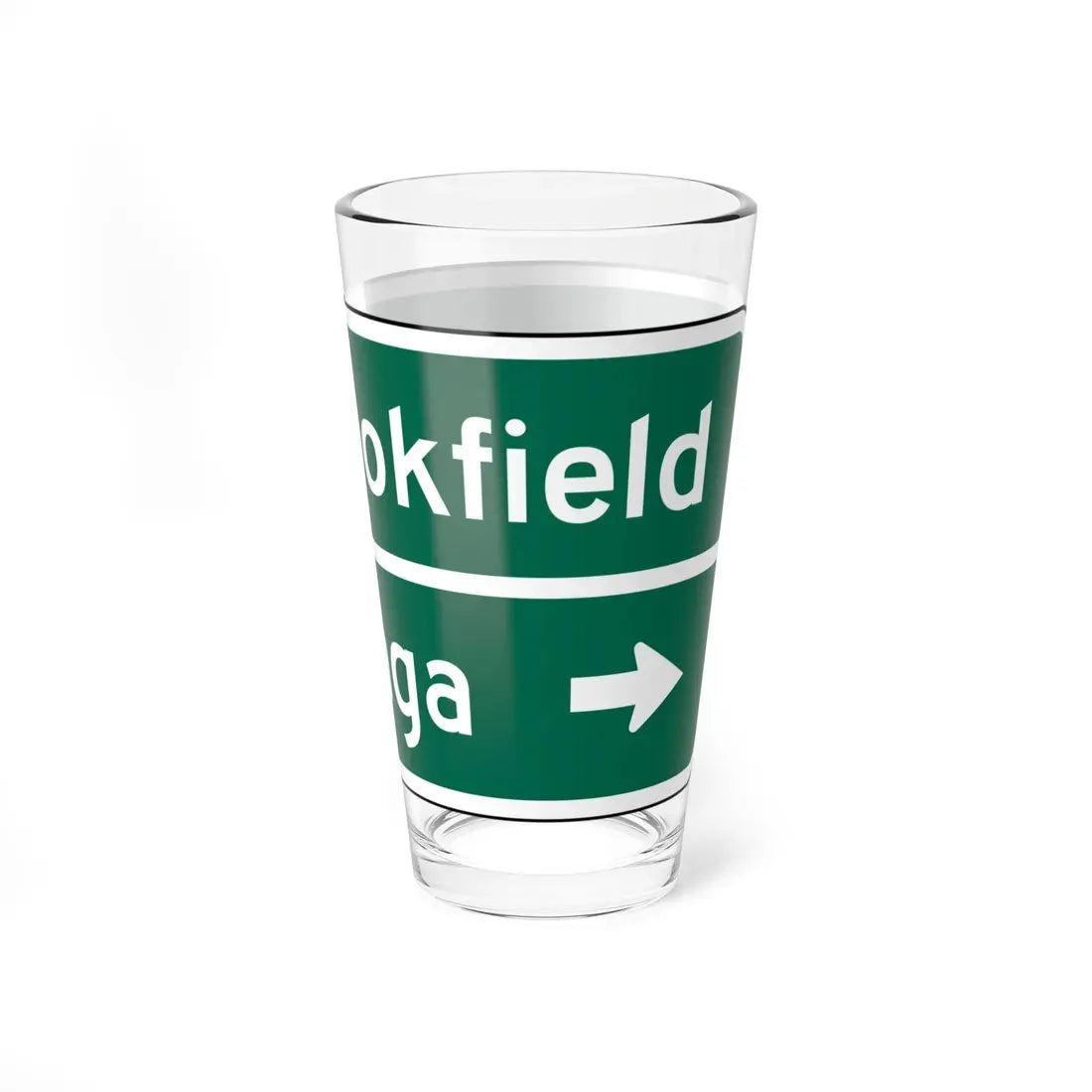 MUTCD D1-2 (New York) (Road Sign) Pint Glass 16oz - Go Mug Yourself