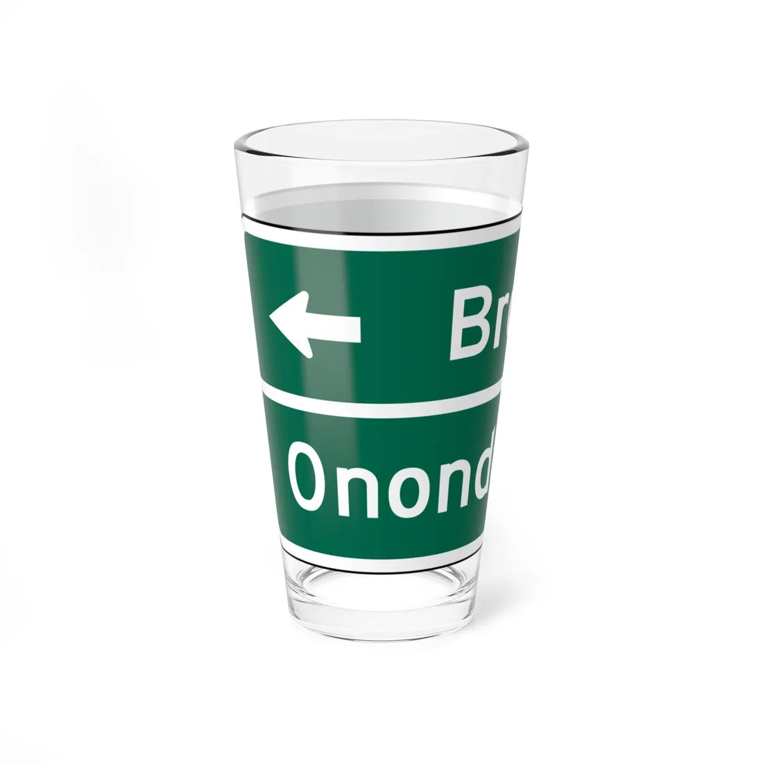 MUTCD D1-2 (New York) (Road Sign) Pint Glss 16oz - Go Mug Yourself