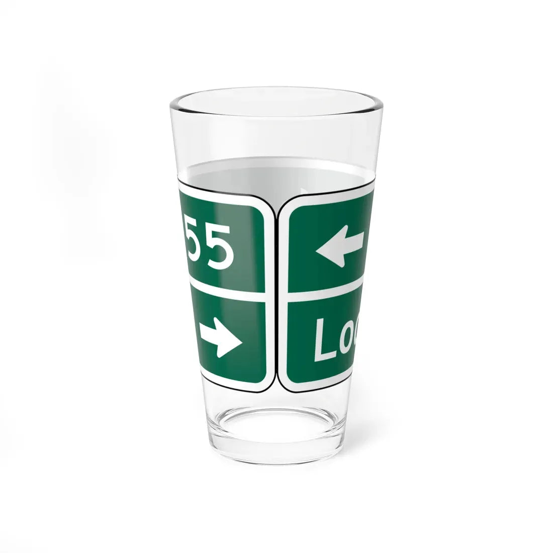 MUTCD D1-2a (New York) (Road Sign) Pint Glass 16oz - Go Mug Yourself